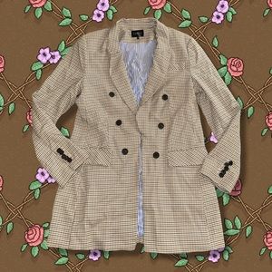 Plaid Double Breasted Blazer